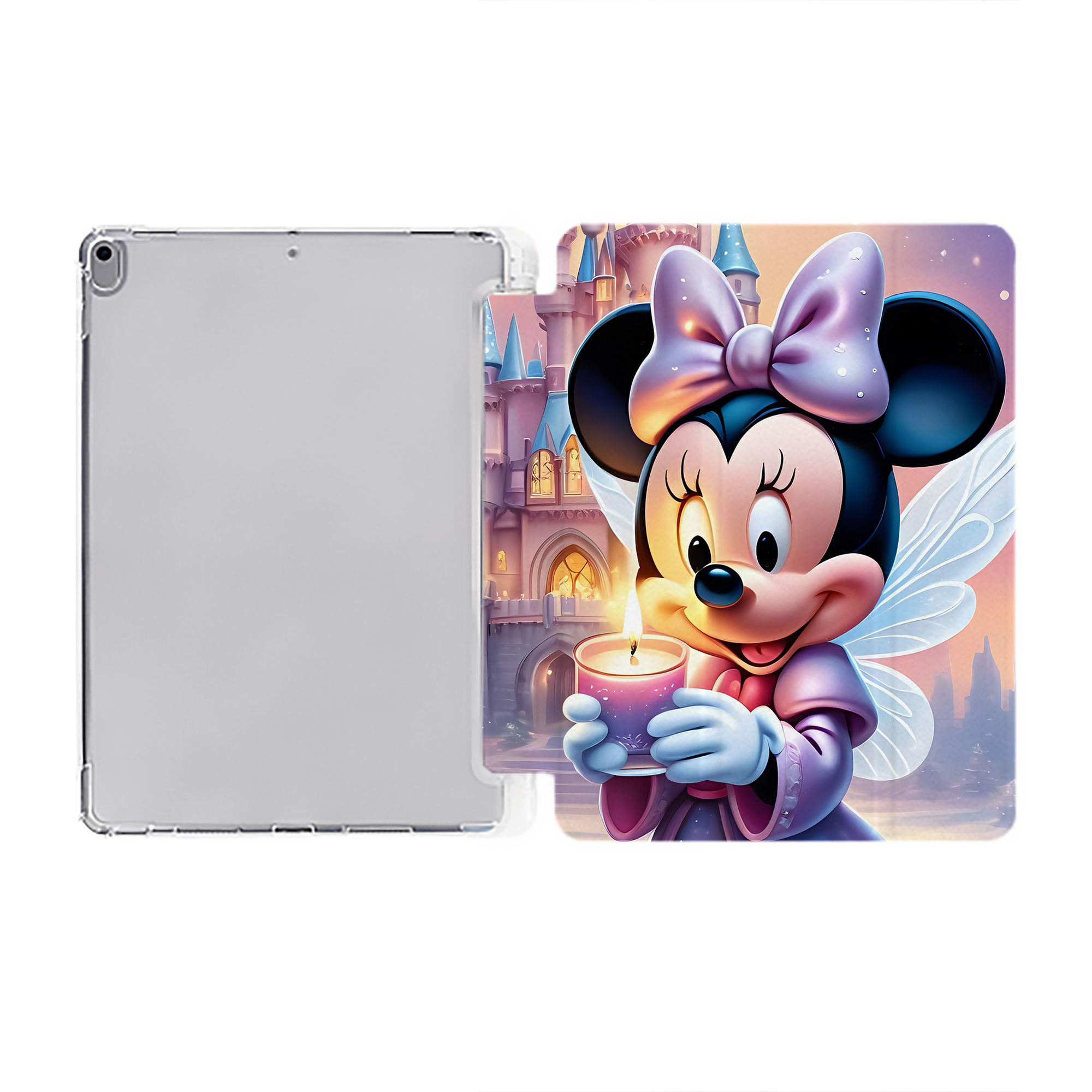 （画像用） ミッキーマウス Mickey Mouse IPad ケース ペン収納付き 三つ折りスタンド PUレザー×シリコン 対応機種9.5/10.5/10.9インチ